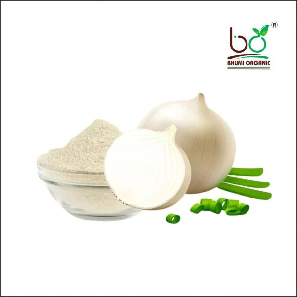 Bhumi Organic White Onion Powder – Flavorful & Nutrient-Rich Seasoning -300 GM