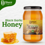 Organic Black Garlic Honey | 1 KG Infused Raw Honey with Aged Black Garlic | Nutrient-Rich Superfood Sweetener