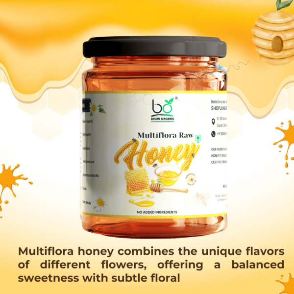 Bhumi Organic Natural Multiflora Honey – Pure, Raw & Unprocessed -1 KG