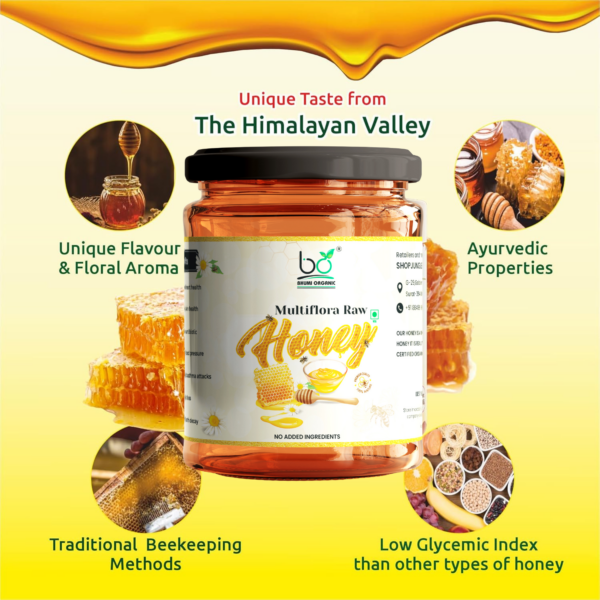 Bhumi Organic Natural Multiflora Honey – Pure, Raw & Unprocessed -1 KG