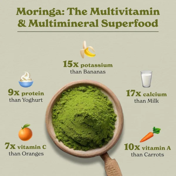 Bhumi Organic Moringa Leaf Powder – Nutrient-Dense Superfood Boost - 227 GM