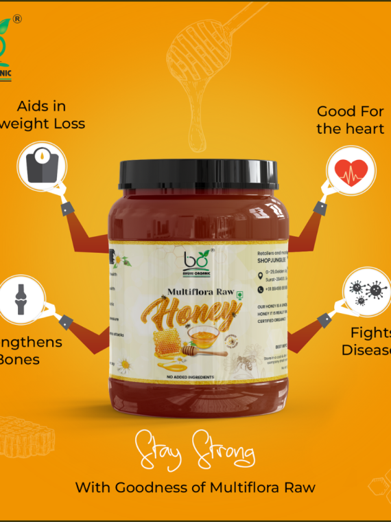 Bhumi Organic Natural Multiflora Raw Honey - 300 GM