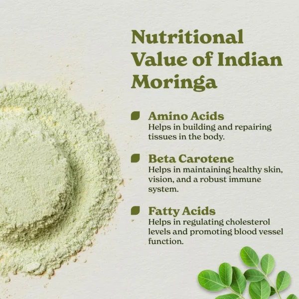 Bhumi Organic Moringa Leaf Powder – Nutrient-Dense Superfood Boost - 227 GM