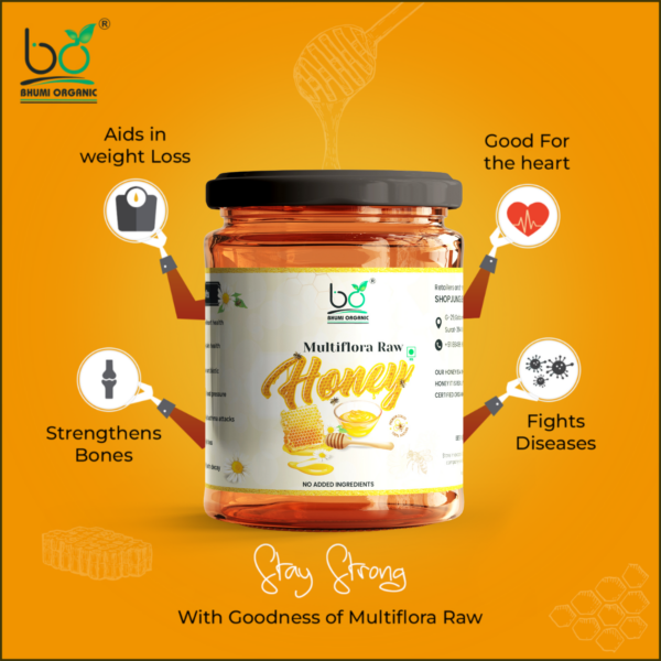 Bhumi Organic Natural Multiflora Honey – Pure, Raw & Unprocessed -1 KG