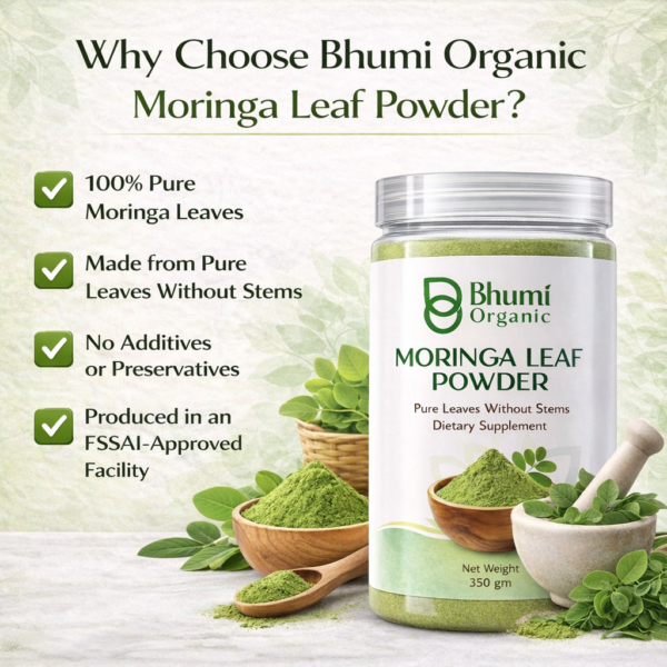 Bhumi Organic Moringa Powder | 350 gm