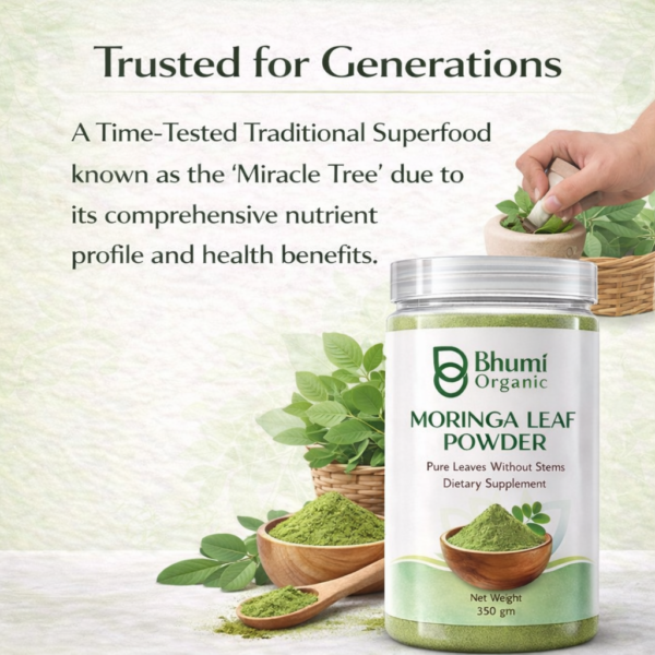 Bhumi Organic Moringa Powder | 350 gm