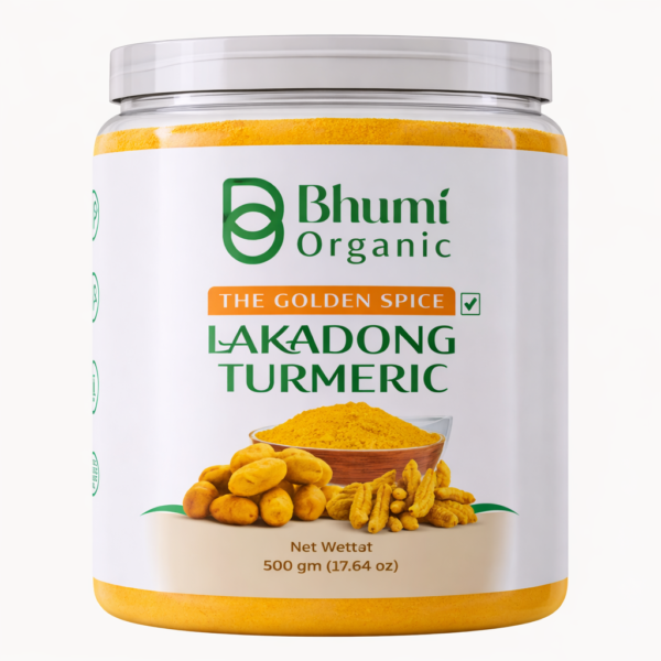 Bhumi Organic Turmeric Powder 500g (Pack Of 2) – 100% Pure & Natural Haldi Powder | Rich in Curcumin | Supports Immunity & Daily Wellness | No Artificial Color or Preservatives