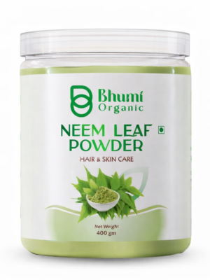 Bhumi Organic Neem Powder 400g (Pack Of 3) – 100% Pure & Natural Neem Leaf Powder | Supports Skin Care, Hair Care & Detox | Ayurvedic Herbal Powder | No Preservatives