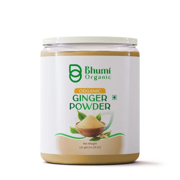 Bhumi Organic Ginger Root Powder – Pure & Potent Ayurvedic Superfood - 250GM