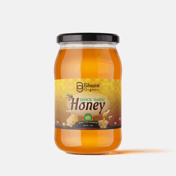 Bhumi Organic Black Garlic Honey – Nutrient-Rich Infused Sweetener -1 KG