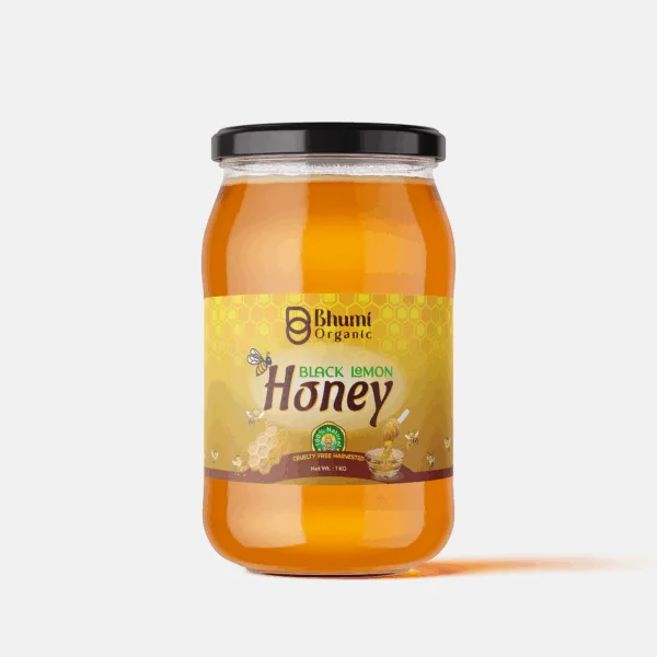 Bhumi Organic Black Lemon Honey – Infused, Raw & Natural Sweetener -1 kg