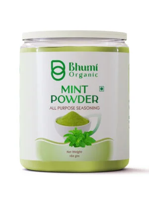 Bhumi Organic Mint Powder – Refreshing & Nutrient-Rich Herbal Superfood - 180 GM