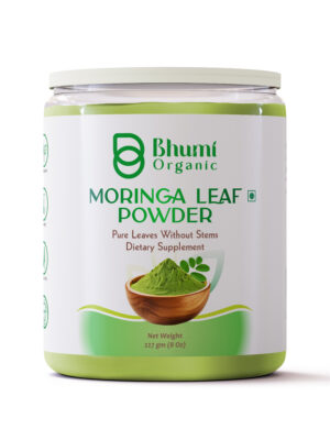 Bhumi Organic Moringa Leaf Powder – Nutrient-Dense Superfood Boost - 227 GM