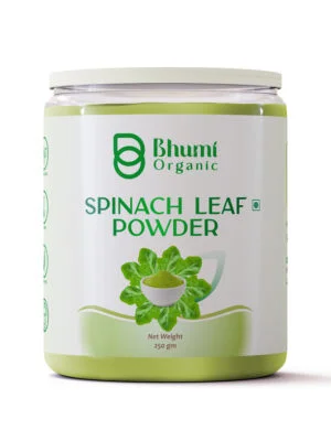 Bhumi Organic Spinach Powder – Nutrient-Rich Superfood for Wellness - 250 GM