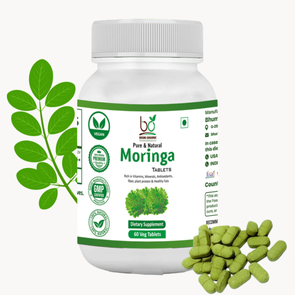 Bhumi Organic Moringa Leaf Tablets – Nutrient-Rich Superfood Supplement