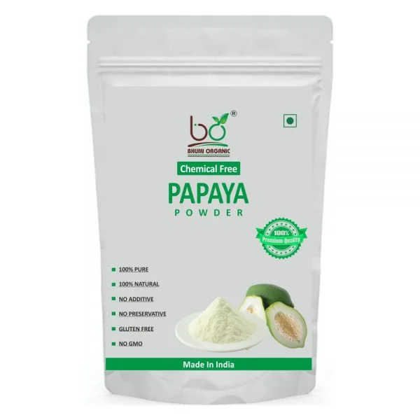 Bhumi Organic Raw Papaya Powder – Nutrient-Rich Digestive Superfood - 300 GM