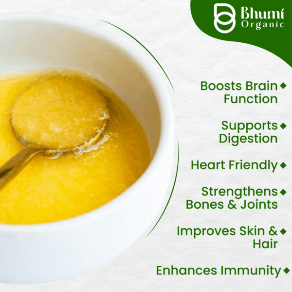 A2 Bilona Ghee | Traditional Hand-Churned Gir Cow Ghee Made from Curd | Nutrient-Rich & Pure, 1 LTR