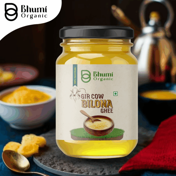 A2 Bilona Ghee | Traditional Hand-Churned Gir Cow Ghee Made from Curd | Nutrient-Rich & Pure, 1 LTR