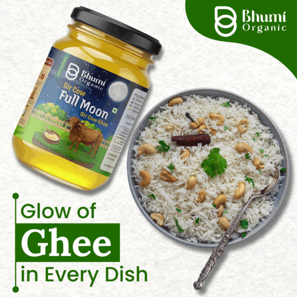 Traditional Hand-Churned Full Moon Gir Cow Ghee Made from Curd | 1 LTR