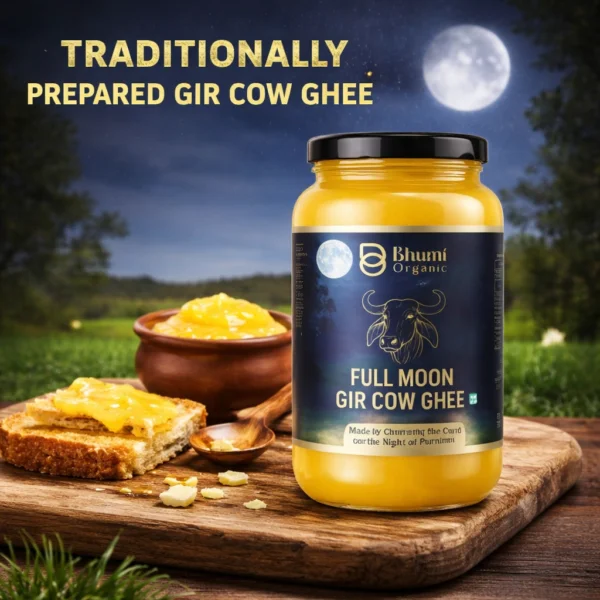 Full Moon Gir Cow A2 Bilona Ghee | Made from Curd | 1 LTR