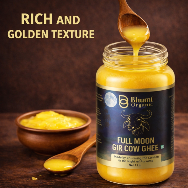 Full Moon Gir Cow A2 Bilona Ghee | Made from Curd | 1 LTR