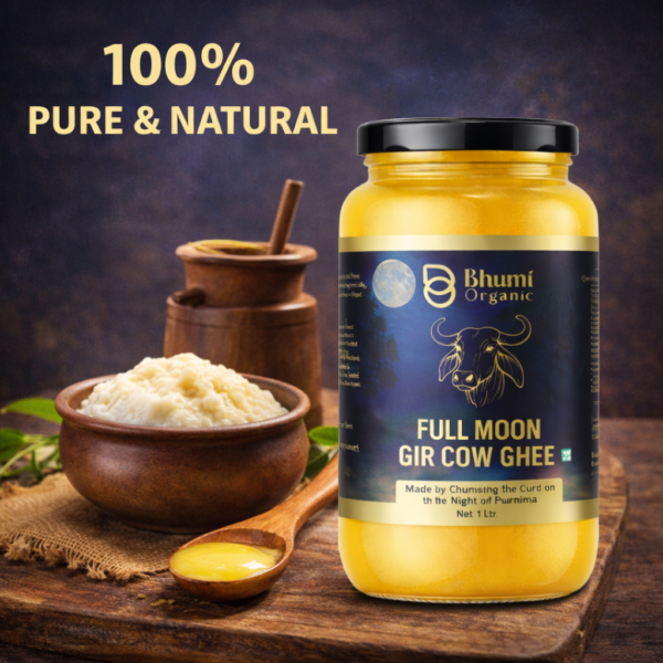 Full Moon Gir Cow A2 Bilona Ghee | Made from Curd | 1 LTR