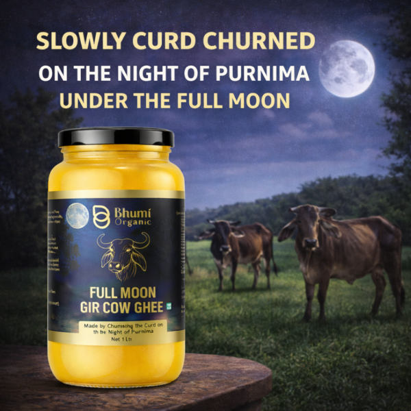 Full Moon Gir Cow A2 Bilona Ghee | Made from Curd | 1 LTR
