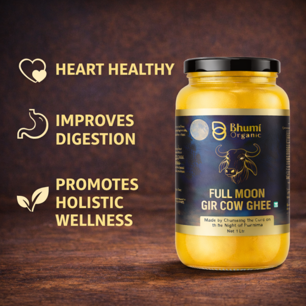 Full Moon Gir Cow A2 Bilona Ghee | Made from Curd | 1 LTR