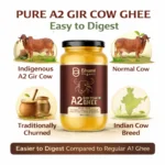 Bhumi Organic A2 Gir Cow Bilona Ghee 1LTR | Traditional Wooden Churned