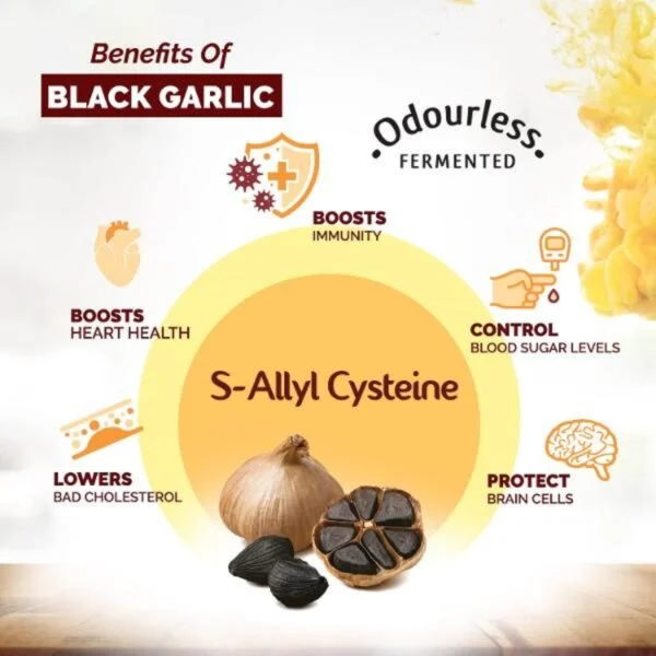 Bhumi Organic Black Garlic – Aged & Fermented Superfood Bulbs for Immunity, Antioxidant Support, and Culinary Delights