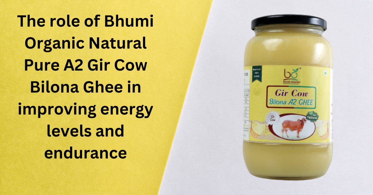 The role of Bhumi Organic Natural Pure A2 Gir Cow Bilona Ghee in improving energy levels and endurance