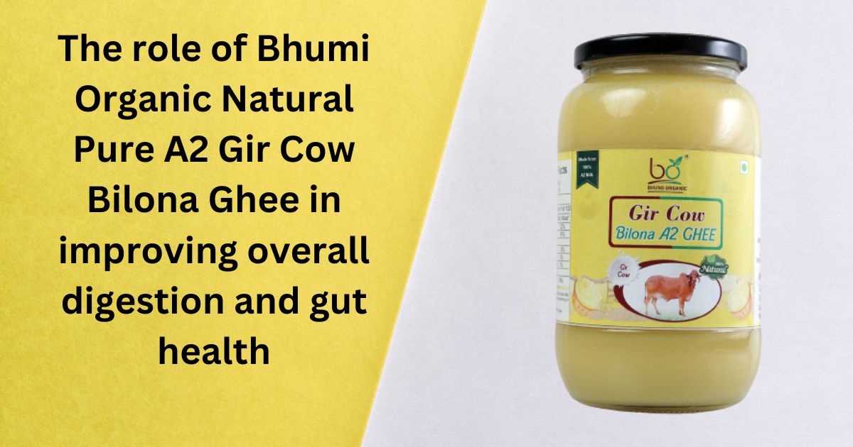 The role of Bhumi Organic Natural Pure A2 Gir Cow Bilona Ghee in improving overall digestion and gut health