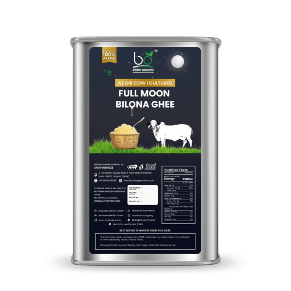 Bhumi Organic A2 Gir Cow Bilona Ghee – Full Moon Energized Ghee