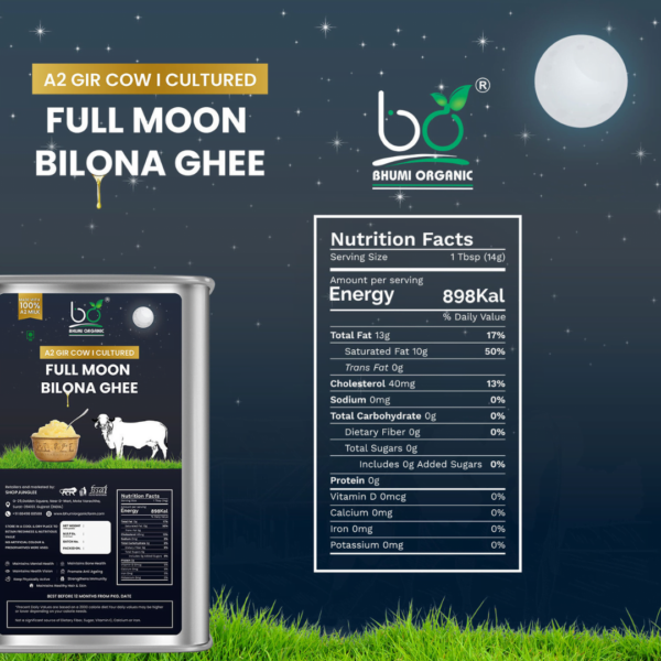 Bhumi Organic A2 Gir Cow Bilona Ghee – Full Moon Energized Ghee