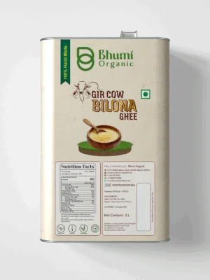 Gir Cow Bilona Ghee - Made From Curd (5 LTR)(TIN PACK)