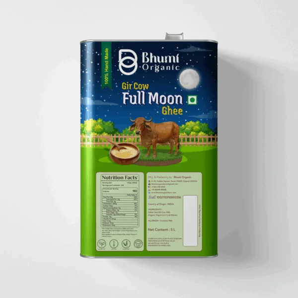 Bhumi Organic Full Moon Energized Gir Cow Bilona Ghee