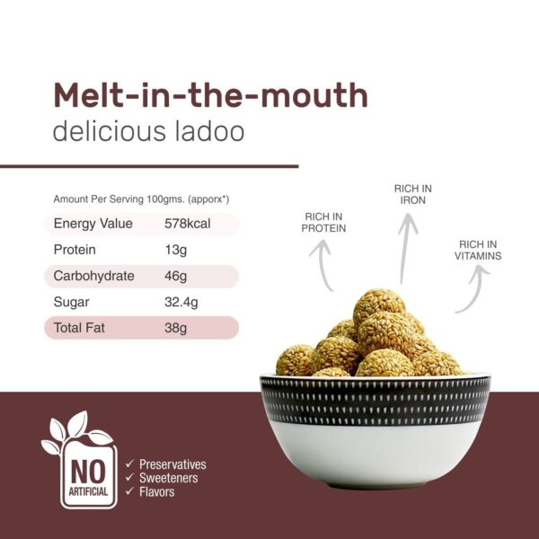 Bhumi Organic White Sesame Balls – Healthy & Energy-Boosting Snack - 800 GM