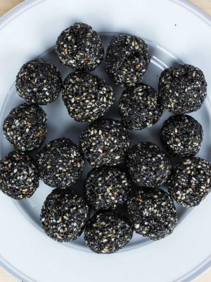 Home Made Black sesame Balls Made with Pure Jaggery