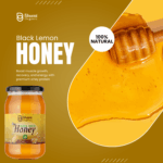 Organic Black Lemon Infused Raw Honey | 100% Pure Unique Citrus Flavor Superfood Sweetener - 1 kg