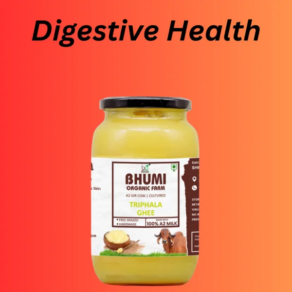 Bhumi Organic Triphala Ghee - Ayurvedic Herbal Ghee for Digestion, Detoxification, and Gut Health | 100% Organic & Natural