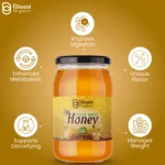 Organic Black Lemon Infused Raw Honey | 100% Pure Unique Citrus Flavor Superfood Sweetener - 1 kg