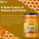 Organic Black Lemon Infused Raw Honey | 100% Pure Unique Citrus Flavor Superfood Sweetener - 1 kg