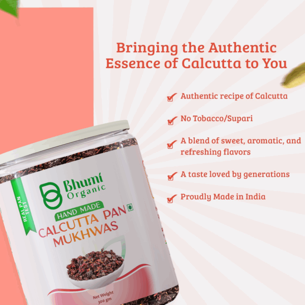 Bhumi Organic Calcutta Meetha Paan Mukhwas – Sweet Paan Flavor (300 gm)