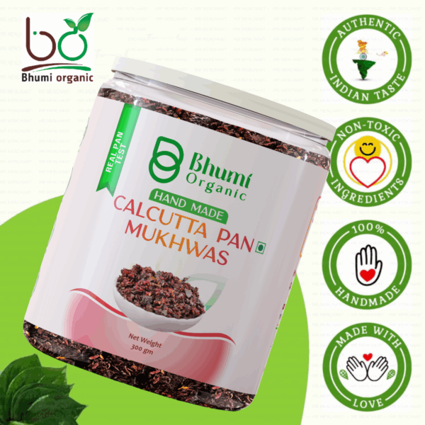 Bhumi Organic Calcutta Meetha Paan Mukhwas – Sweet Paan Flavor (300 gm)