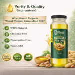 Bhumi Organic Wood-Pressed Groundnut Oil (Tin Pack) | Cold-Pressed | 100% Pure