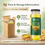 Bhumi Organic Wood-Pressed Groundnut Oil (Tin Pack) | Cold-Pressed | 100% Pure