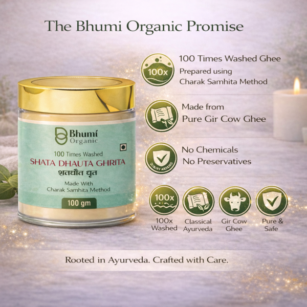 Shata Dhauta Ghrita - 100x Washed Ayurvedic Ghee for Skin | 100gm