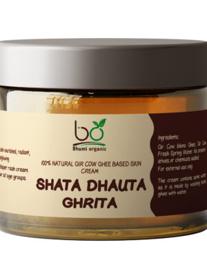 Bhumi Organic Shata Dhauta Ghrita – Ayurvedic Skin Moisturizer (100 gm)