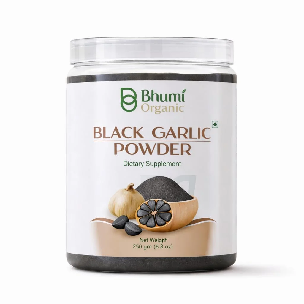 Bhumi Organic Black Garlic Powder | 250g | Fermented Superfood Seasoning