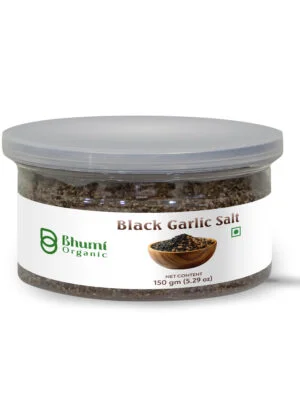 Bhumi Organic Black Garlic Salt – Gourmet Seasoning & Superfood (150 gm)